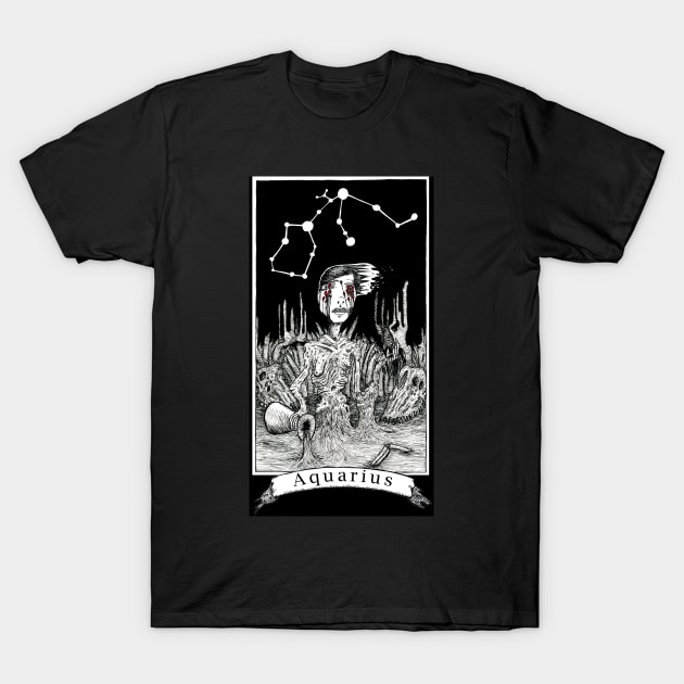 Aquarius - The Zodiac Retrograde T-Shirt by WinslowDumaine